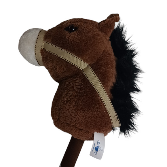 Vintage Cowboy Stick Horse Pony Plush 1990s Hug Fun Hong Kong Galloping Sound - Picture 3 of 13